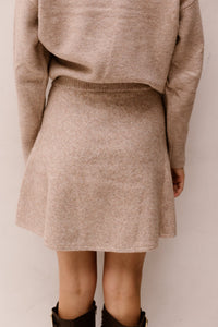 Gisa Knit Skirt Sand Melange - Bij Keesje - Neo Noir - Rok