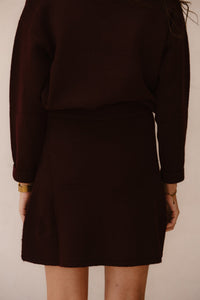 Gisa knit skirt wine - Bij Keesje - Neo Noir