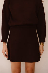 Gisa knit skirt wine - Bij Keesje - Neo Noir