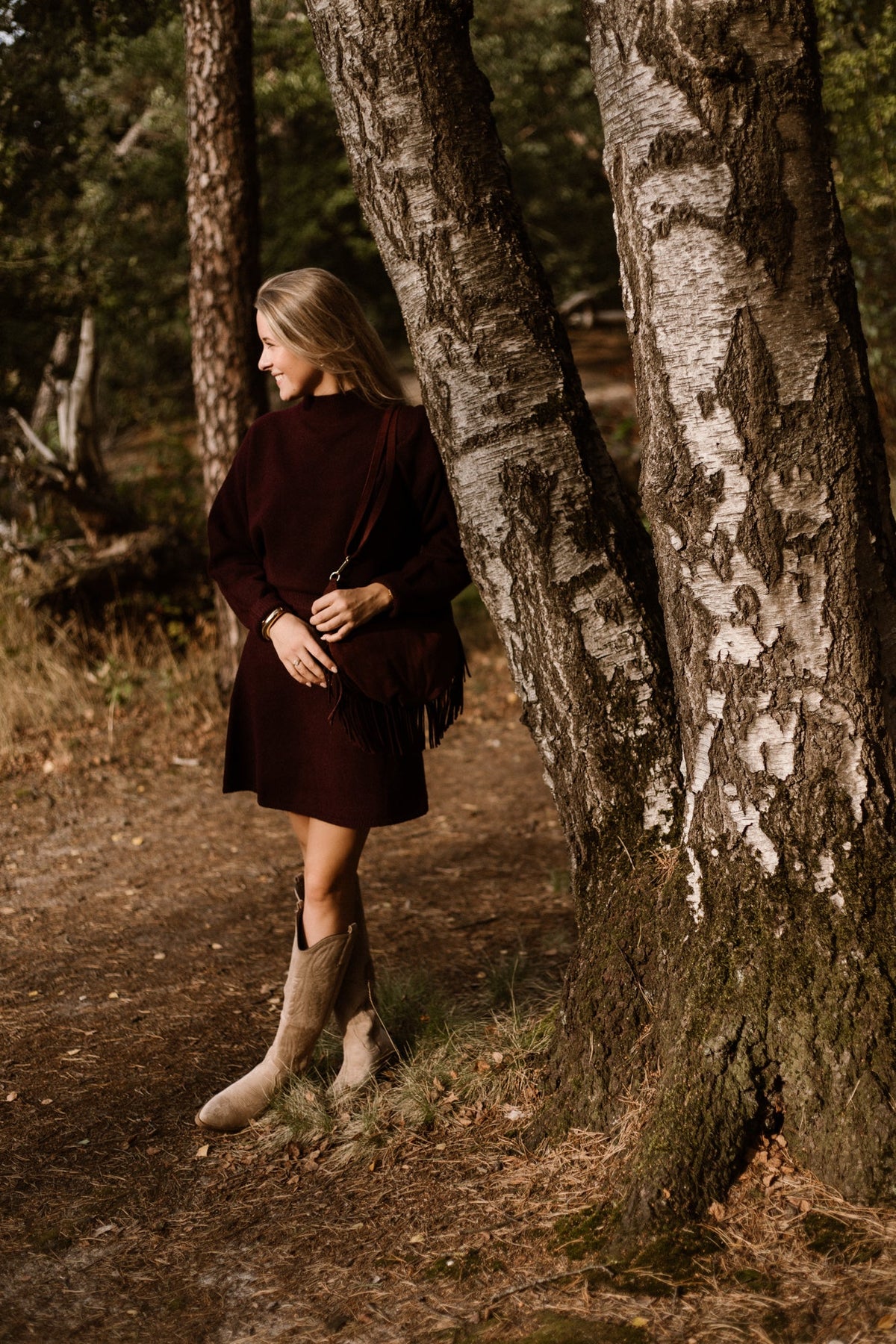 Gisa knit skirt wine - Bij Keesje - Neo Noir - Rok