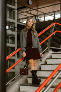 Gisa knit skirt wine - Bij Keesje - Neo Noir