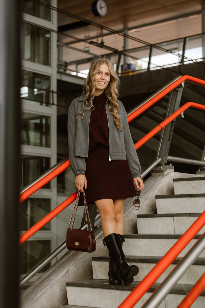 Gisa knit skirt wine - Bij Keesje - Neo Noir