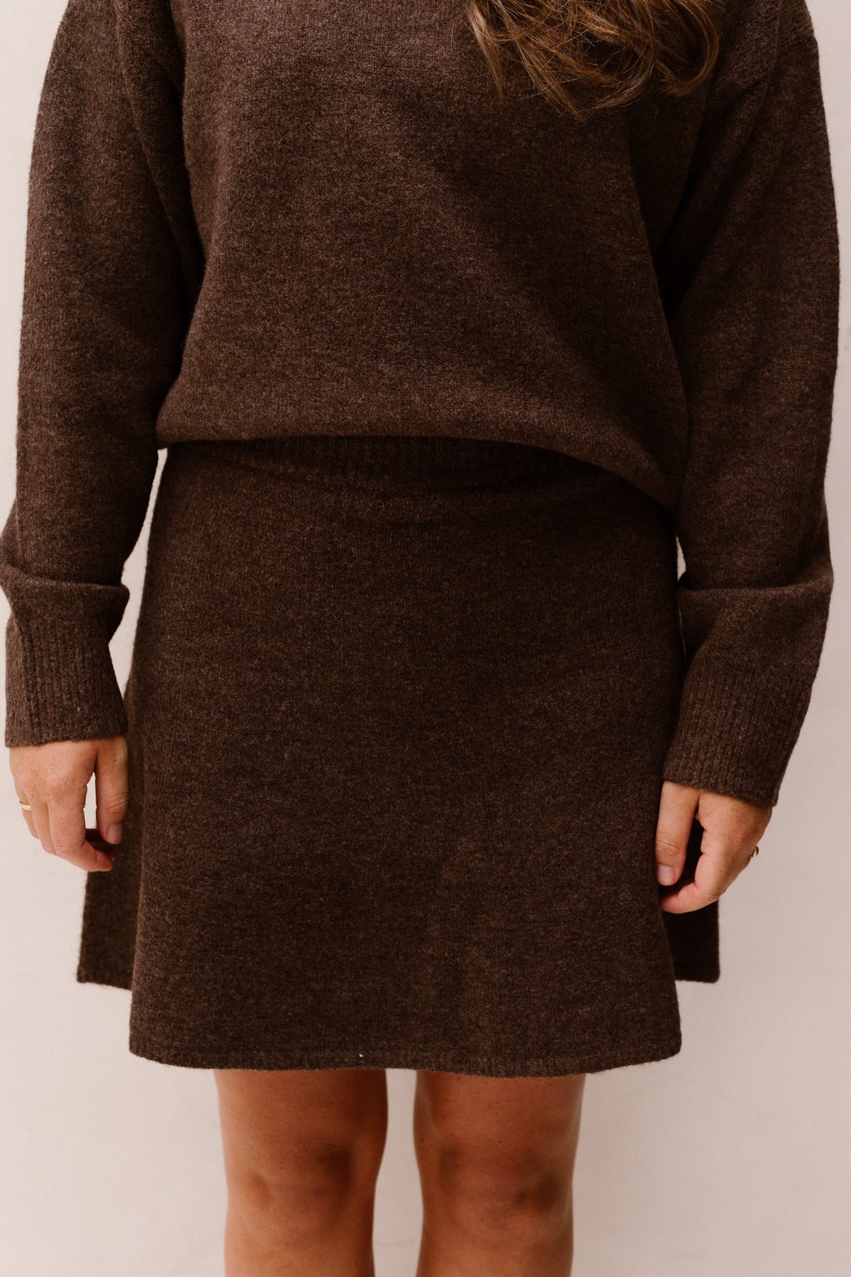 Gisa skirt brown melange NN - Bij Keesje - Neo Noir - rok