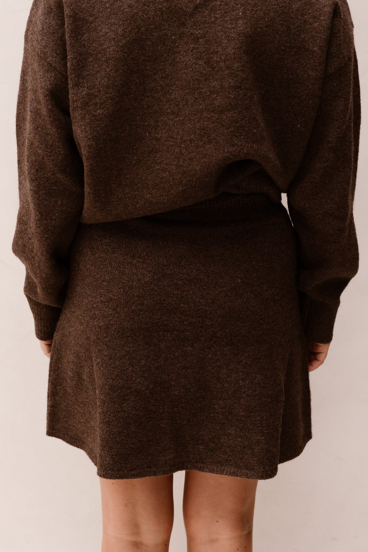 Gisa skirt brown melange NN - Bij Keesje - Neo Noir - rok