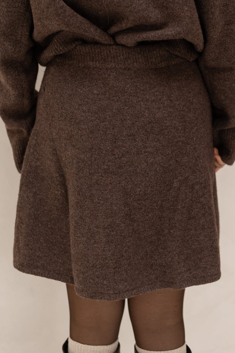 Gisa skirt brown melange NN - Bij Keesje - Neo Noir