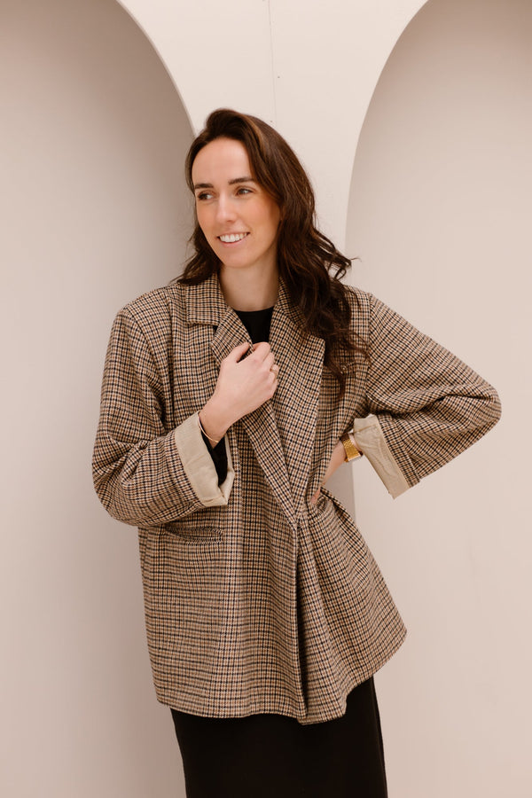 Gisella ruit blazer - Bij Keesje - Bij Keesje