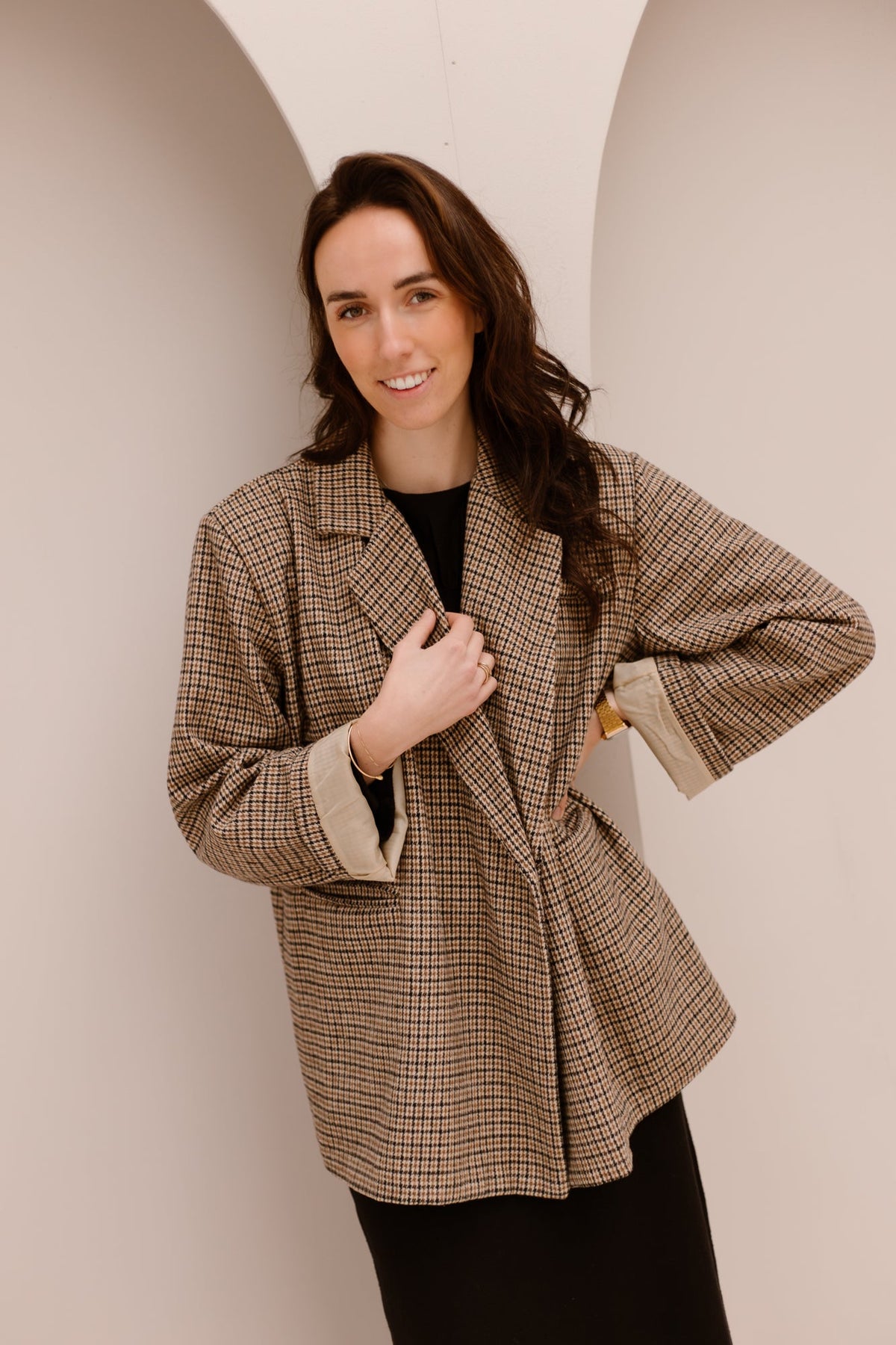 Gisella ruit blazer - Bij Keesje - Bij Keesje