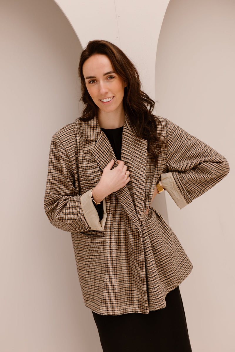 Gisella ruit blazer - Bij Keesje - Bij Keesje