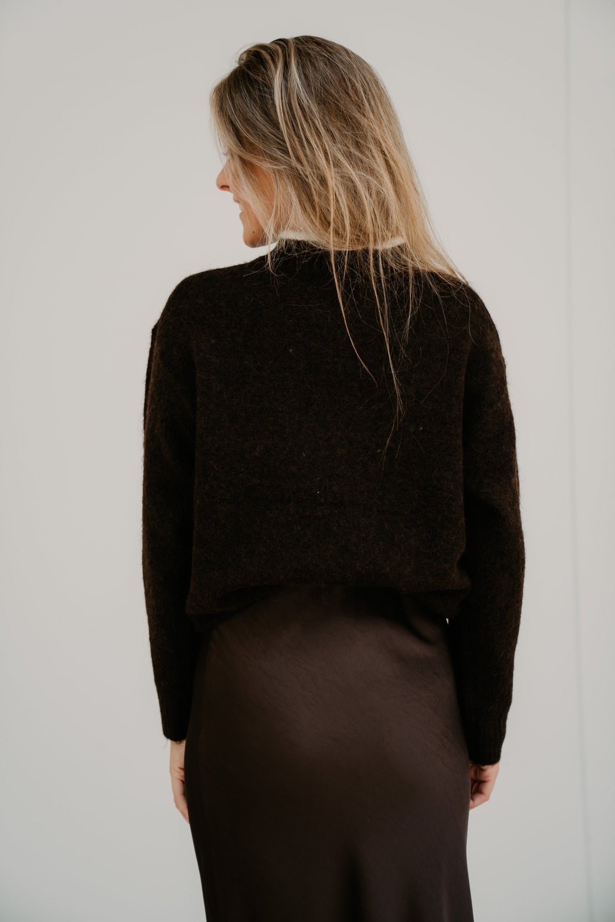 Gitte sweater choco - Bij Keesje - Bij Keesje - Trui