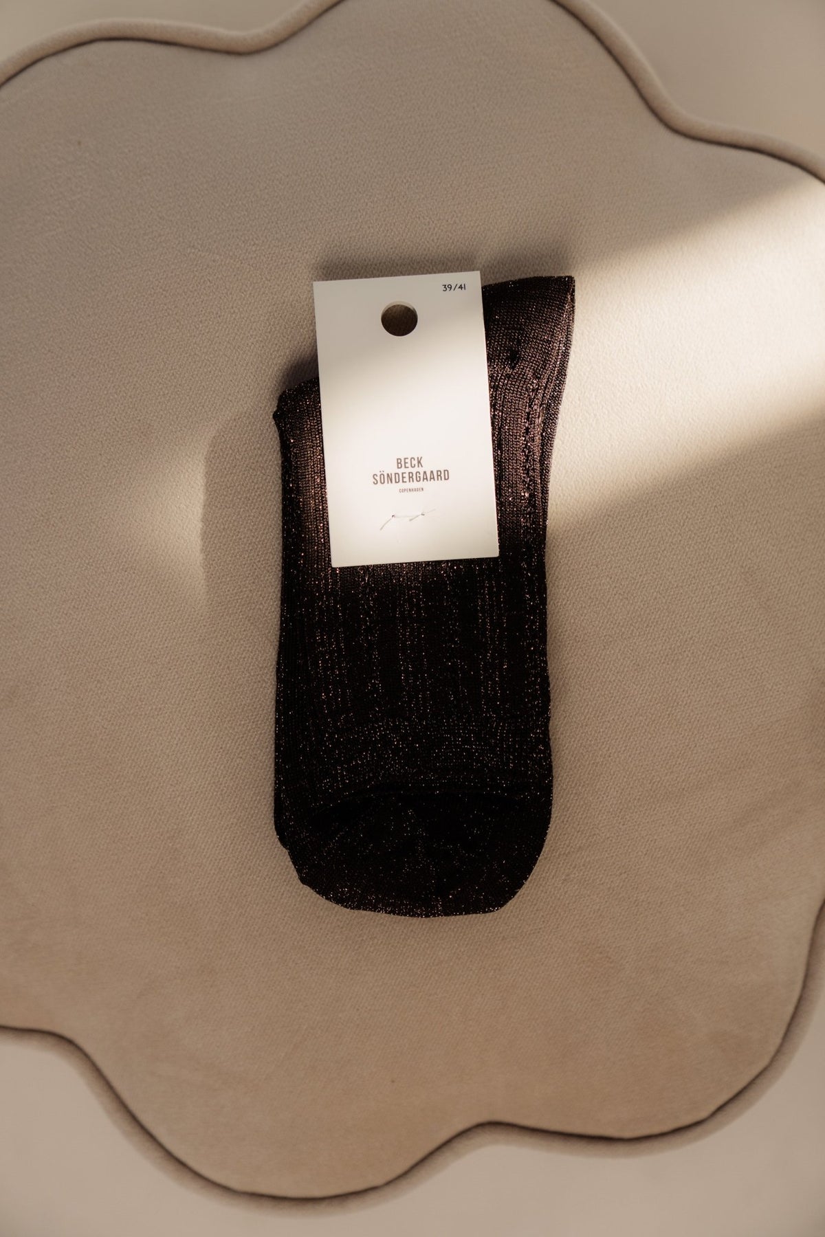 Glitter Drake Sock - hot fudge brown - Bij Keesje - Becksöndergaard - Sokken