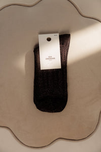 Glitter Drake Sock - hot fudge brown - Bij Keesje - Becksöndergaard - Sokken