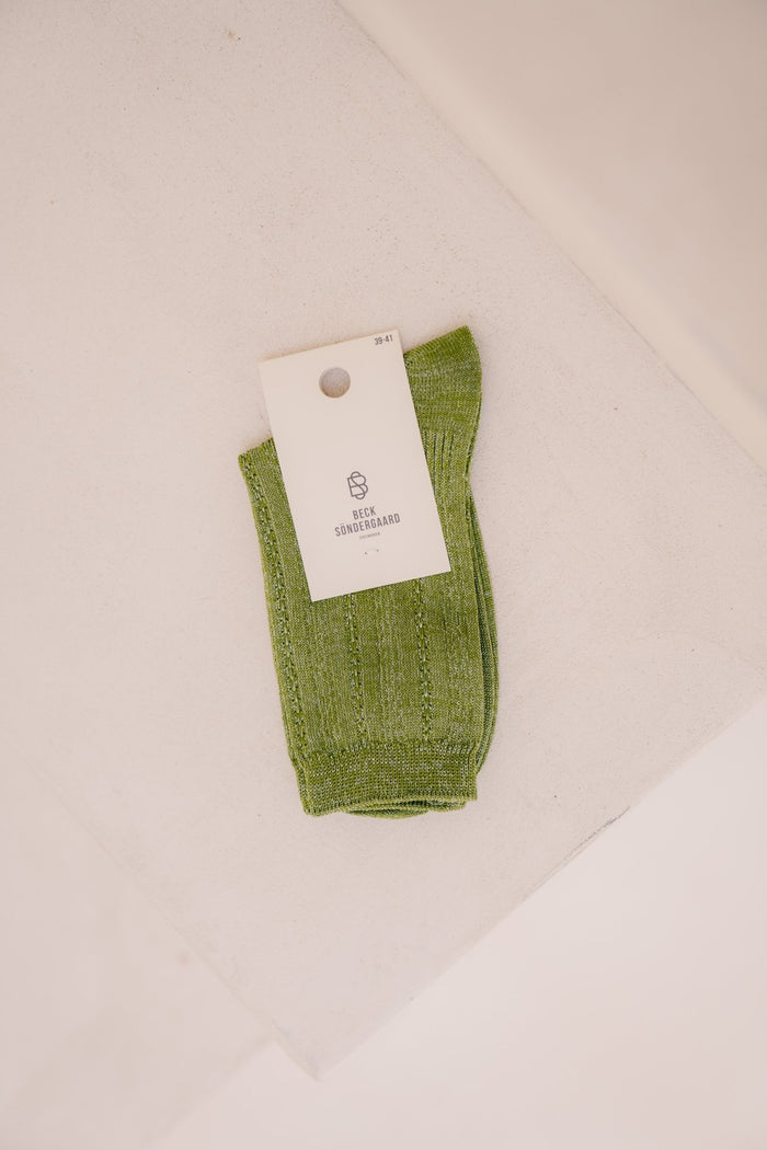 Glitter Drake Sock - piquant green - Bij Keesje - Becksöndergaard - Sokken