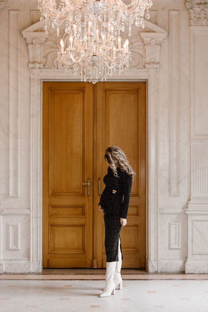 Glitter dress long black - Bij Keesje - Bij Keesje