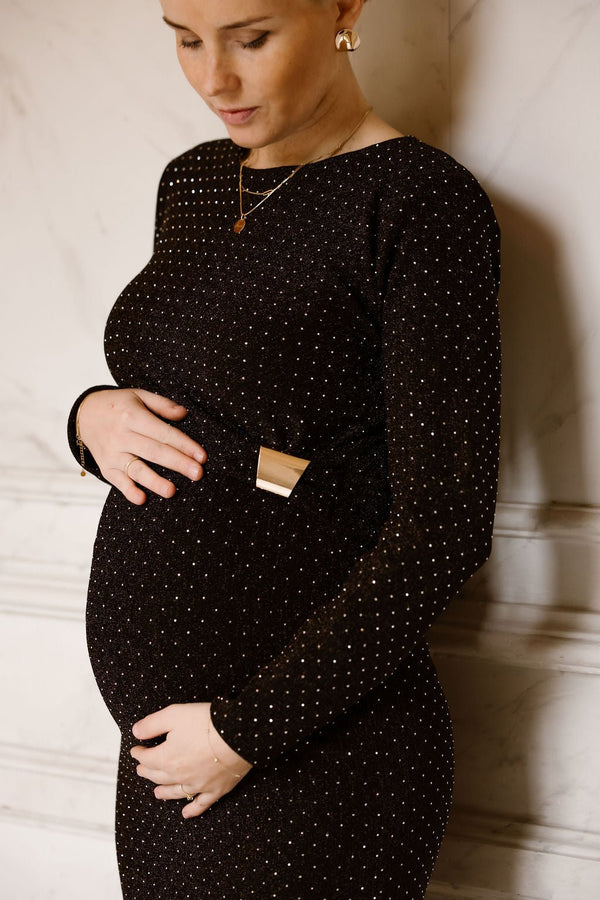 Glitter dress long brown - Bij Keesje - Bij Keesje