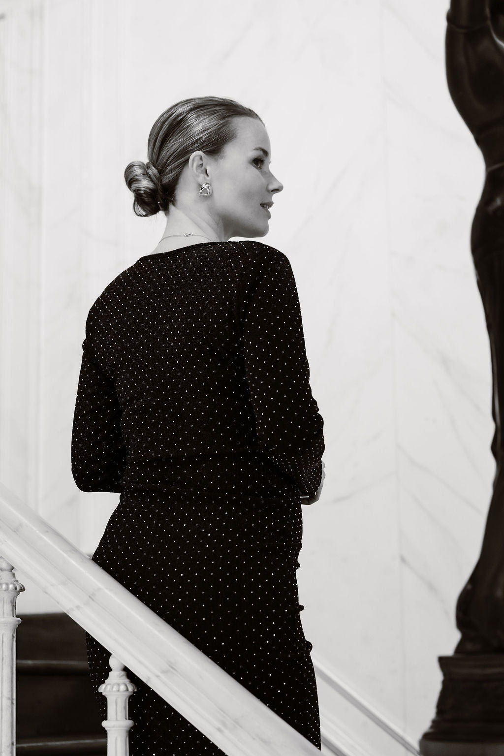 Glitter dress long brown - Bij Keesje - Bij Keesje