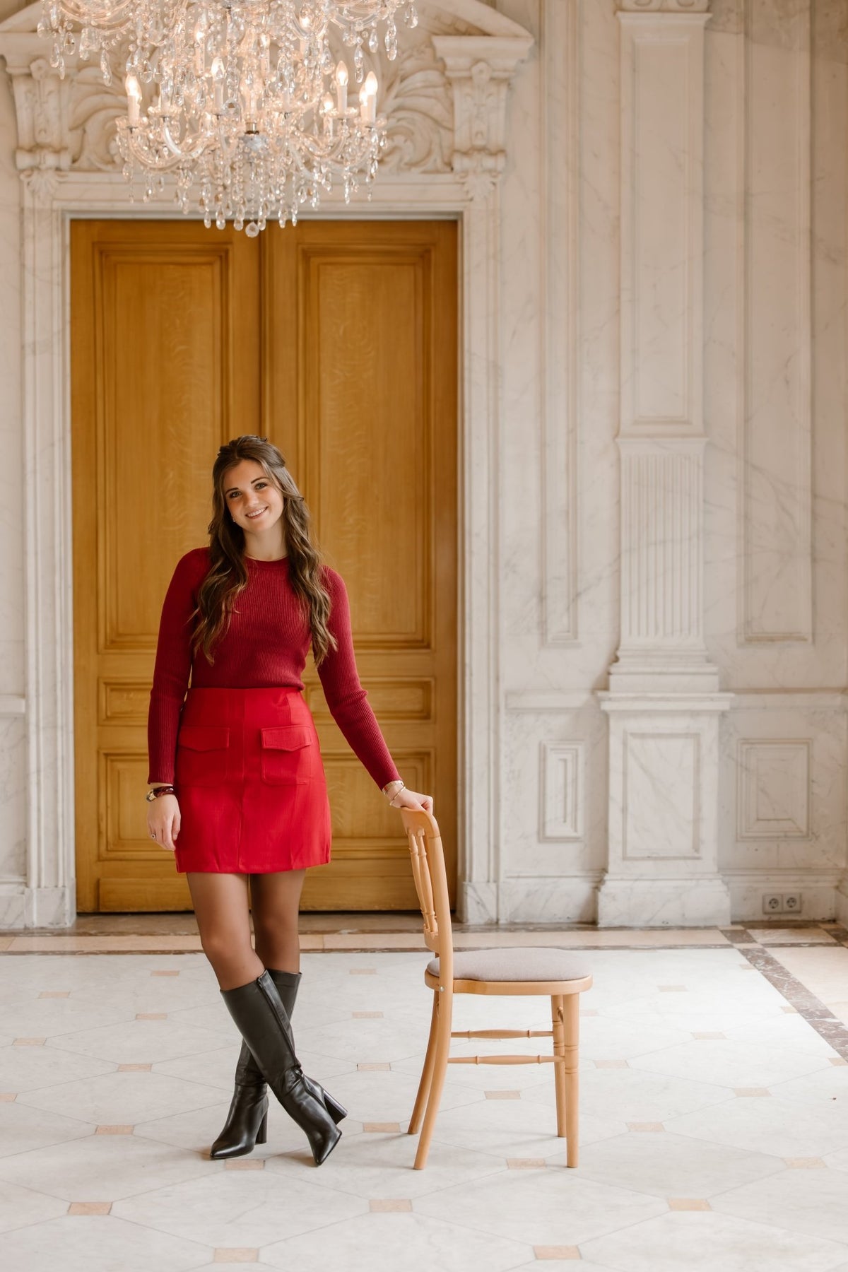 Glitter top rib bordeaux - Bij Keesje - Bij Keesje