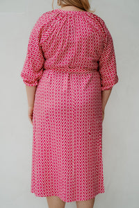 Goldie Dress Sand/Berry Fuchia - Bij Keesje - exxcellent - Jurk