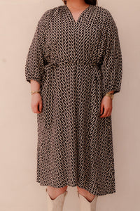 Goldie Dress Sand/Black - Bij Keesje - exxcellent - Jurk