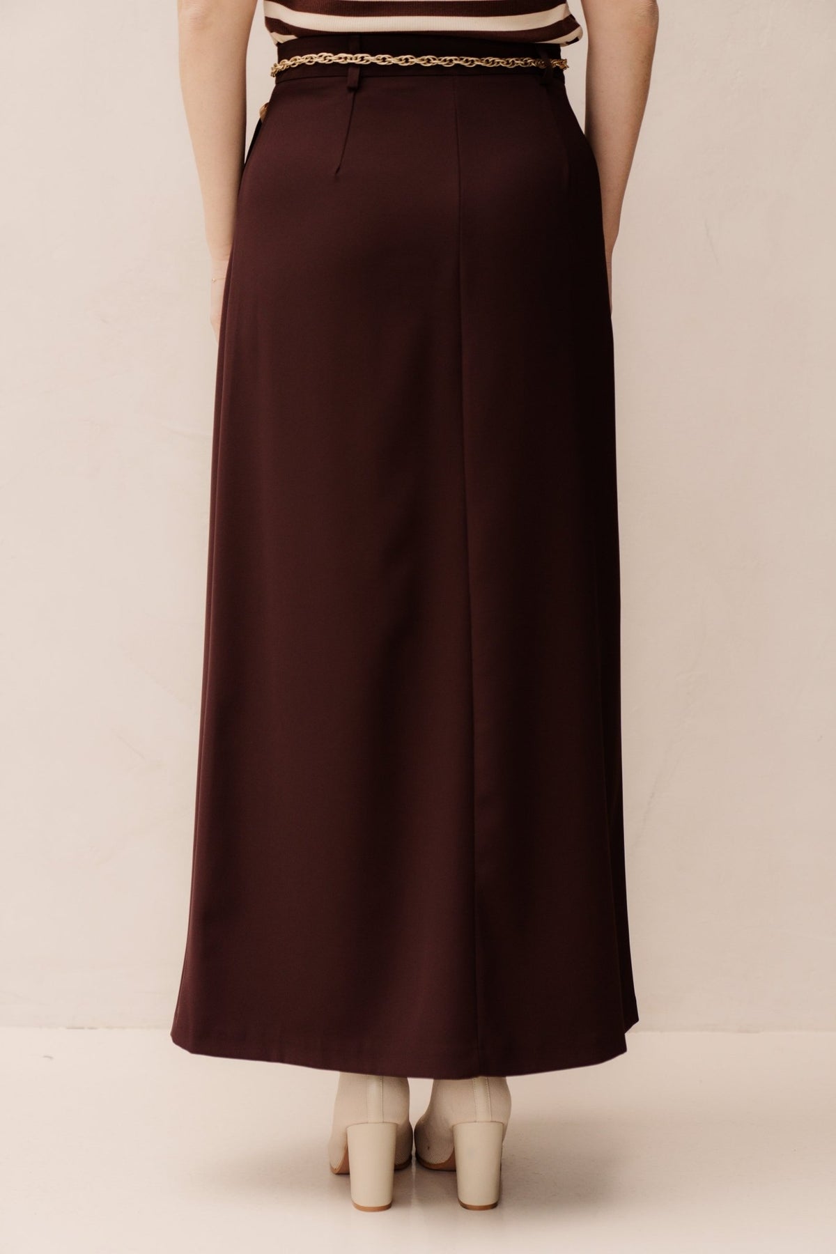 Gonna Skirt Riem Chocolate B401 - Bij Keesje - Rinascimento - rok