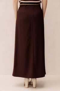 Gonna Skirt Riem Chocolate B401 - Bij Keesje - Rinascimento - rok