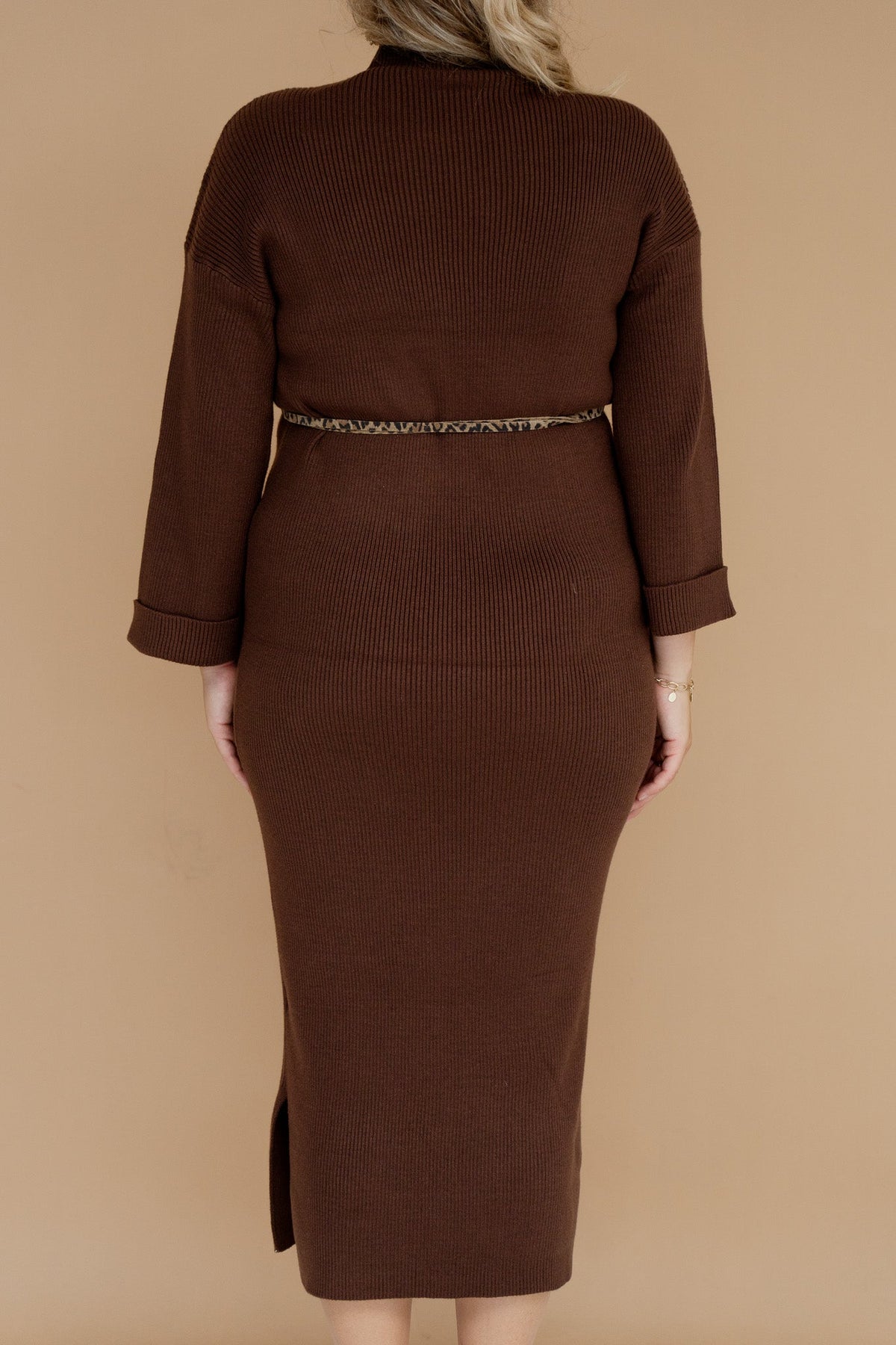 Greet knit dress brown - Bij Keesje