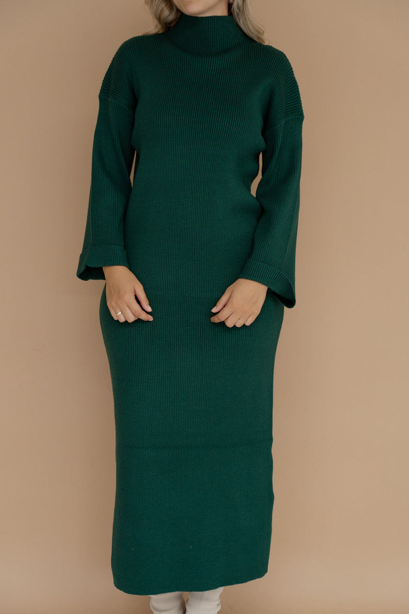 Greet knit dress green - Bij Keesje