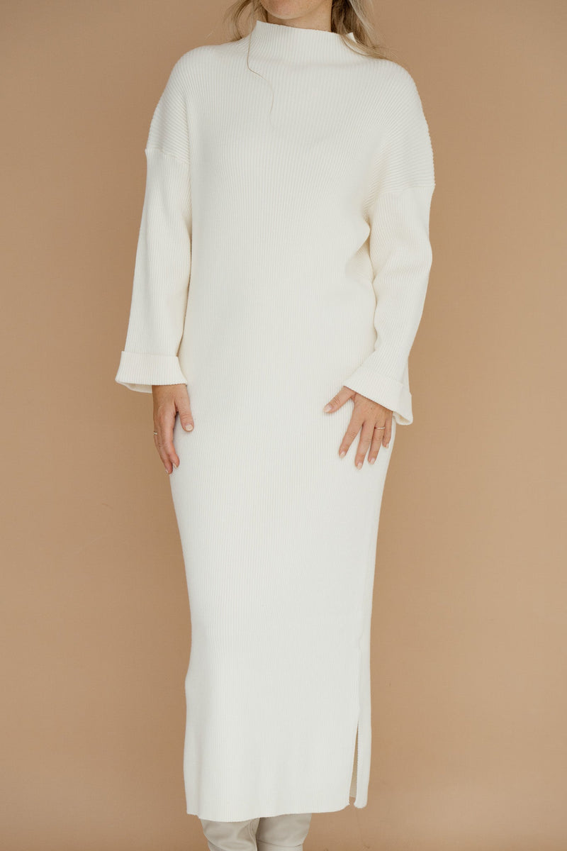 Greet knit dress off - white - Bij Keesje