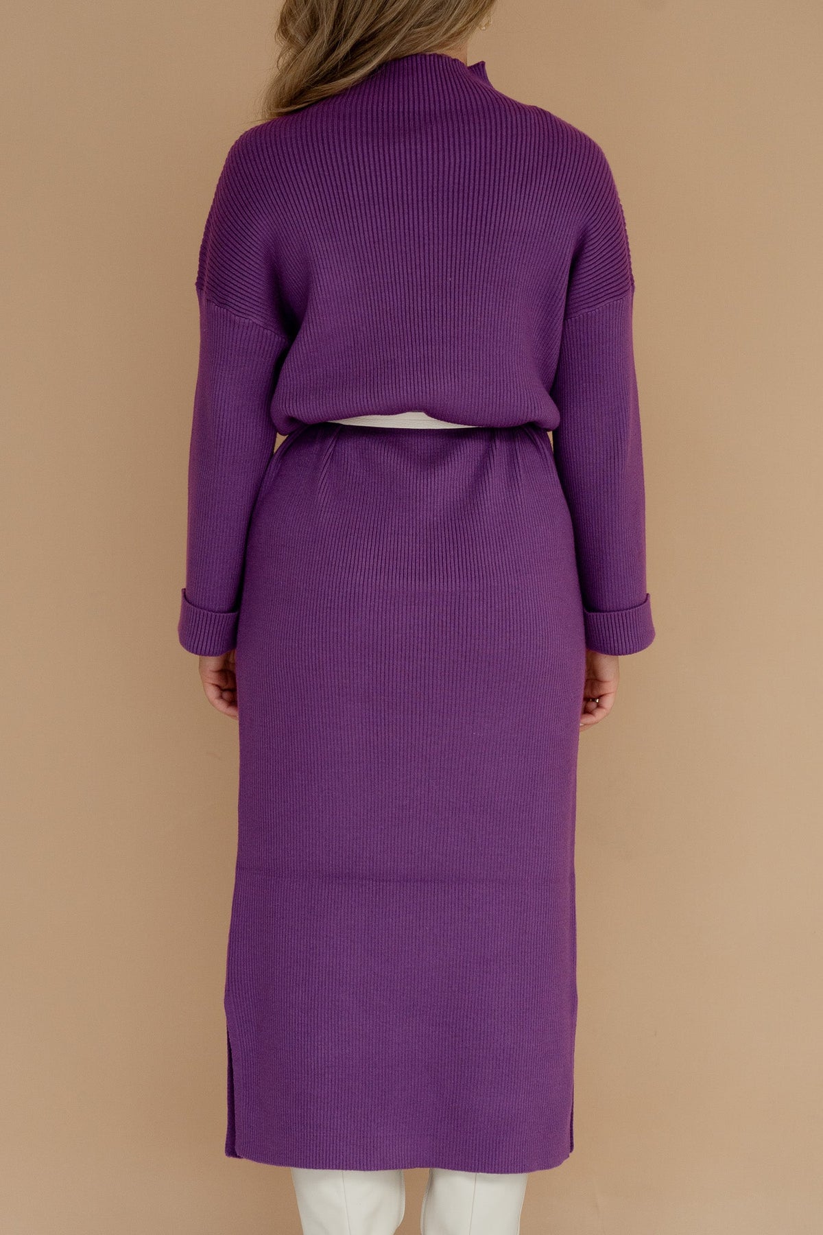 Greet knit dress purple - Bij Keesje