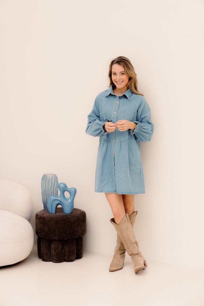 Gresa Dress Blue - Bij Keesje - Bij Keesje - Jurk