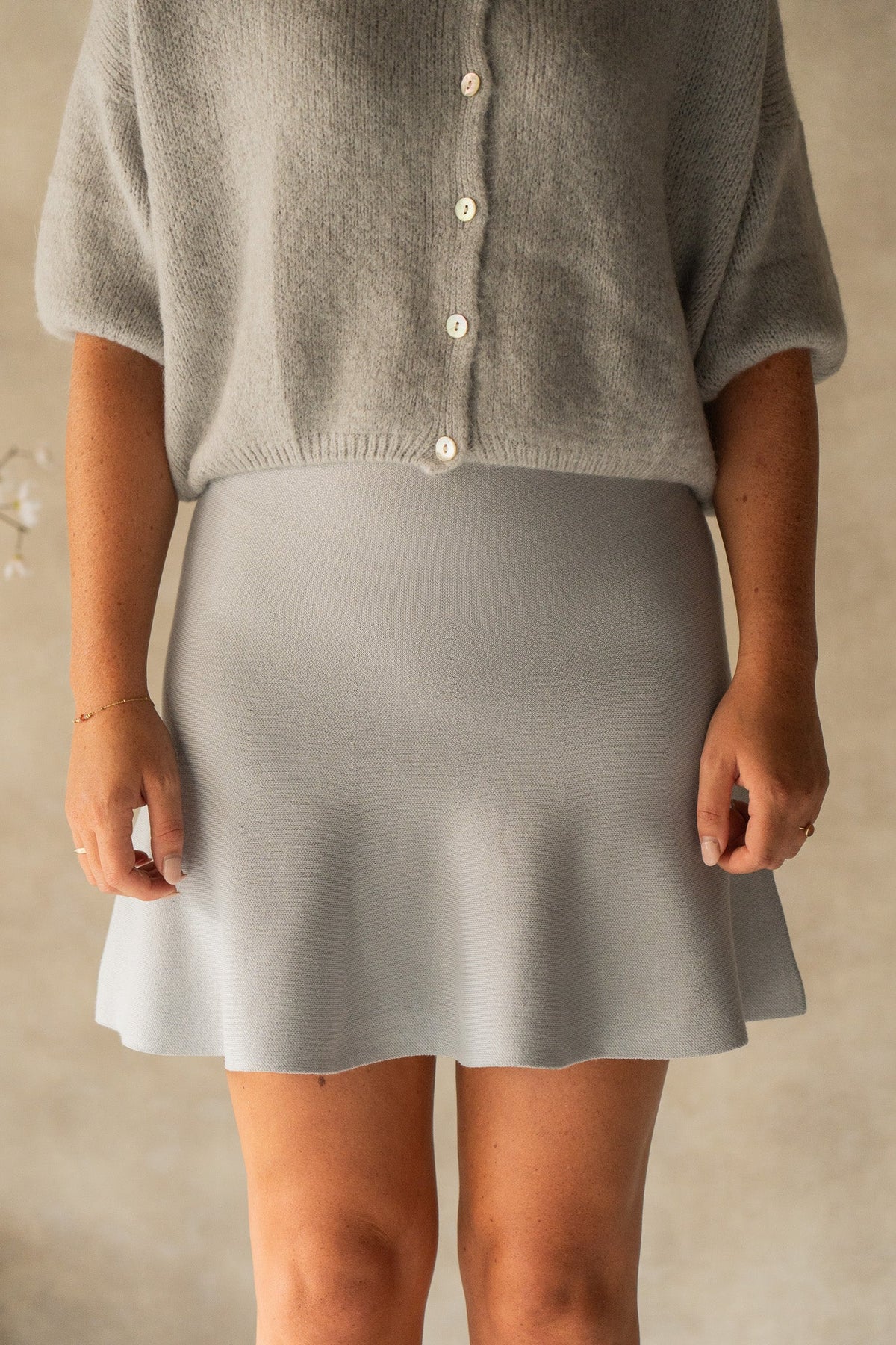 Grey basis skirt short - Bij Keesje