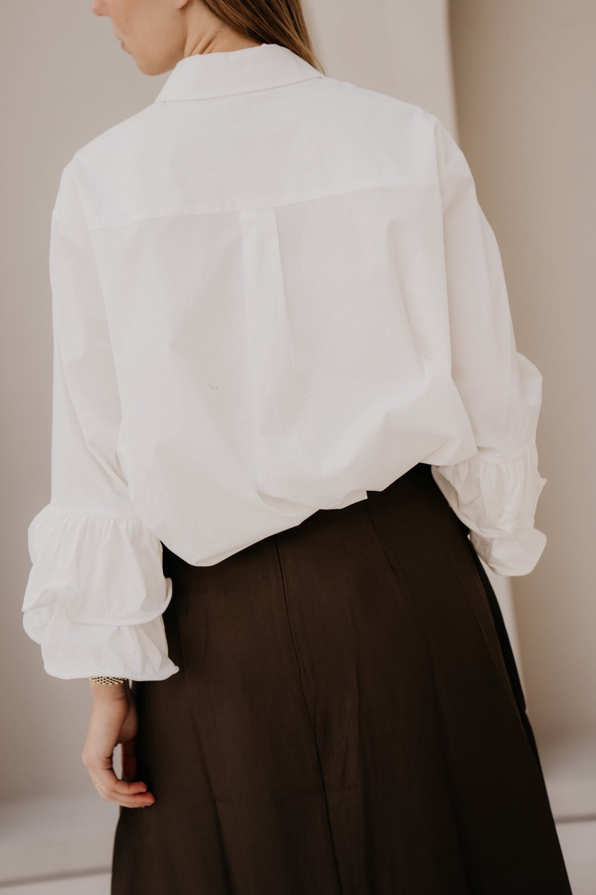 HalenCC Flare shirt white - Bij Keesje - Co'couture - Blouse