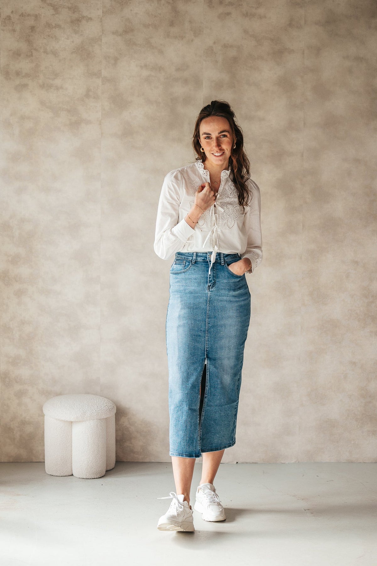 Halima denim skirt - Bij Keesje