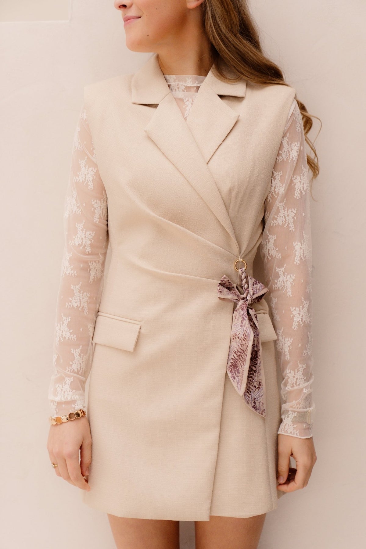 Hana dress beige - Bij Keesje - Bij Keesje - Jurk