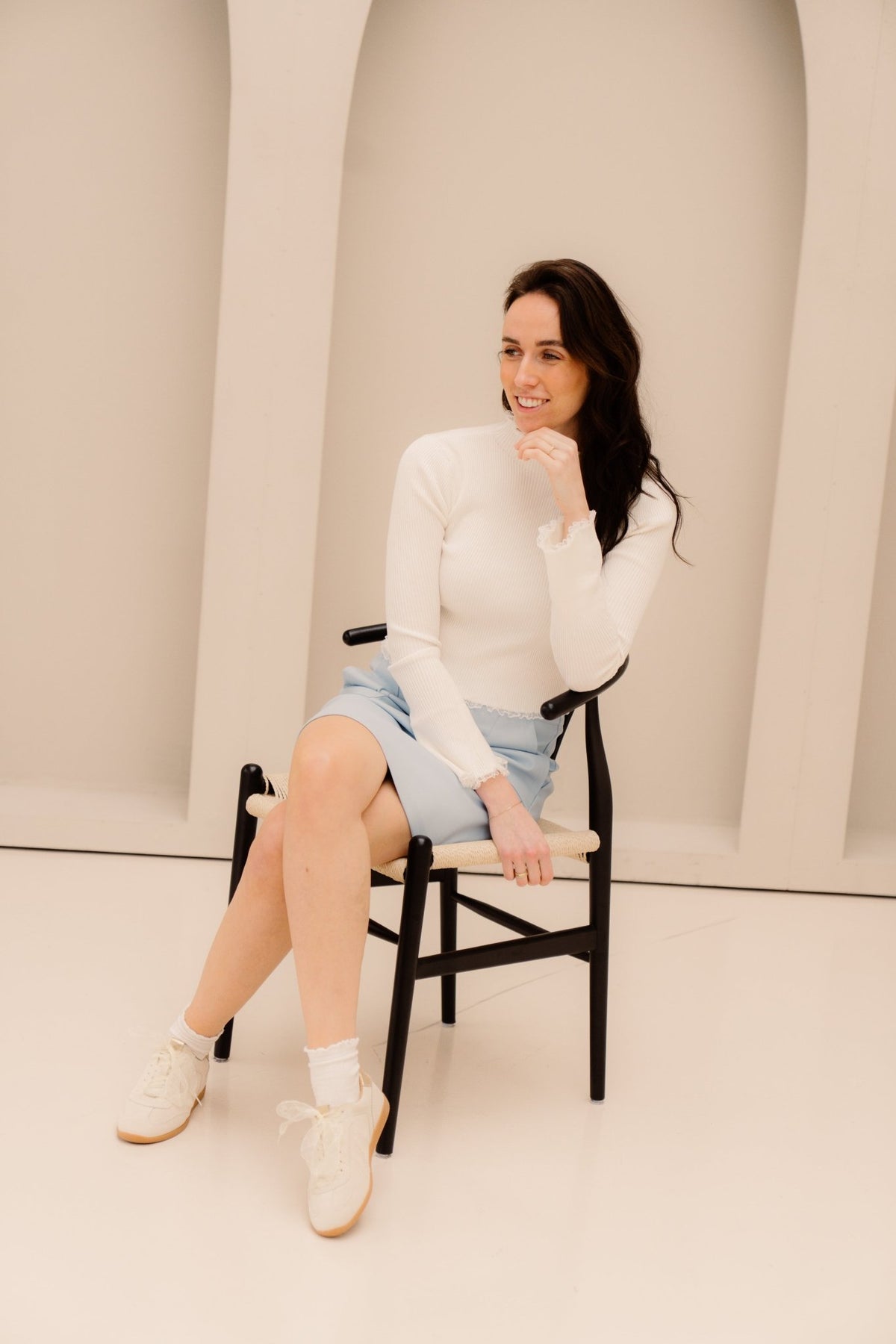 Hanne Skirt Blauw - Bij Keesje - Bij Keesje - Rokken