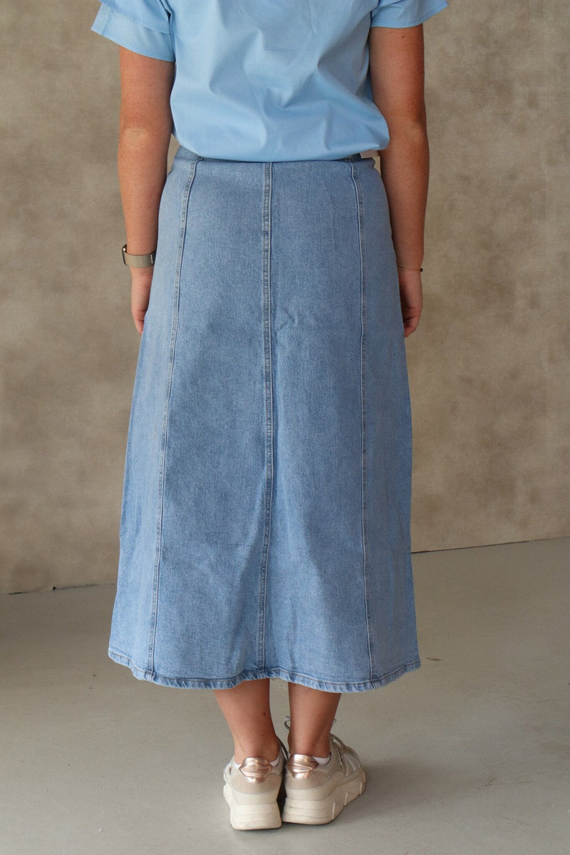 Hanneke a lijn skirt denim - Bij Keesje