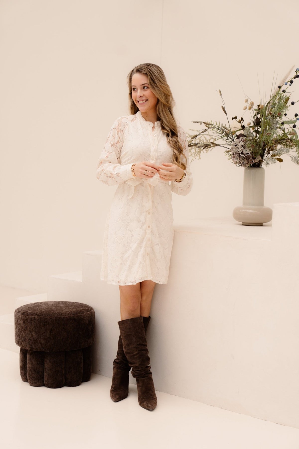 Havda dress beige - Bij Keesje - Bij Keesje - Jurk