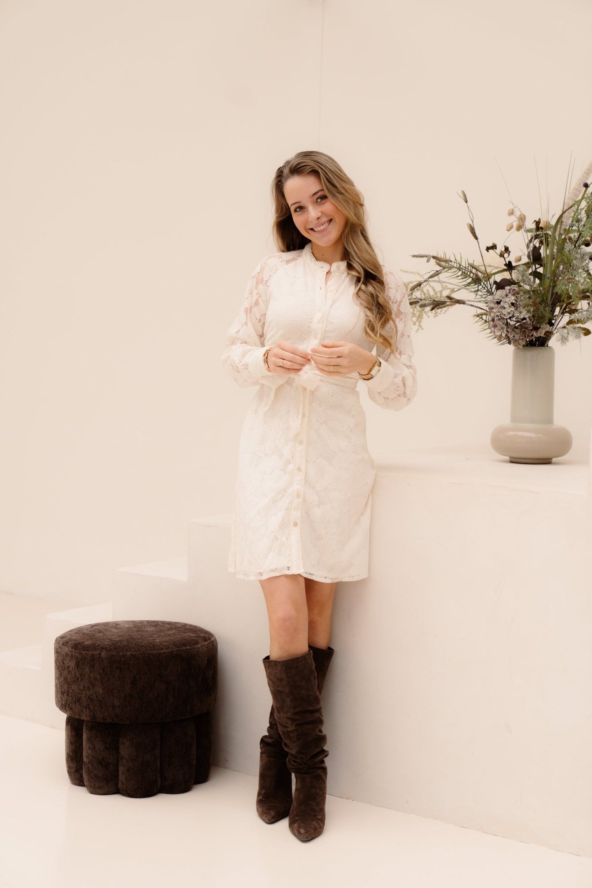 Havda dress beige - Bij Keesje - Bij Keesje - Jurk