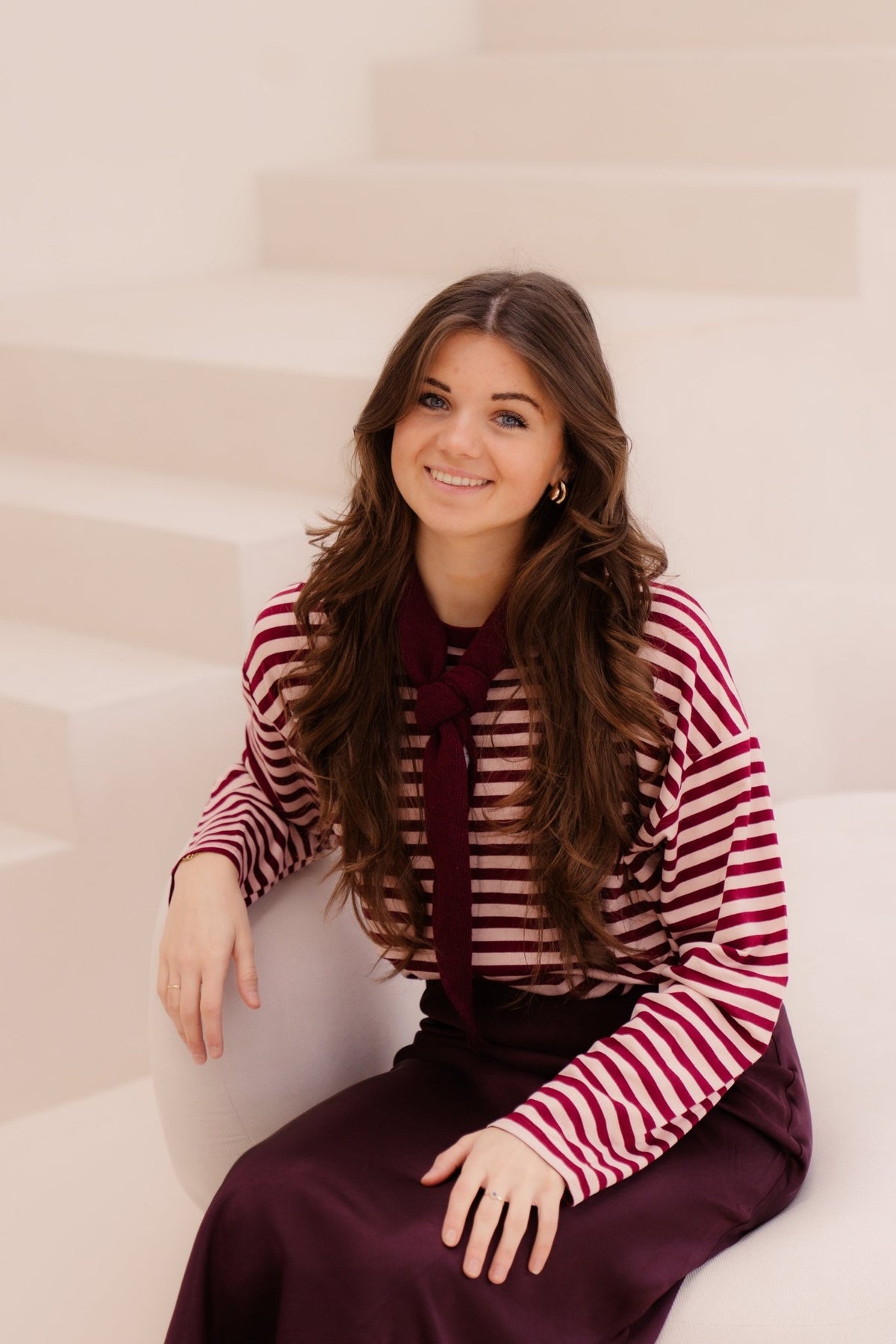 Havy Stripe Tee Red/pink - Bij Keesje - Bij Keesje - Top