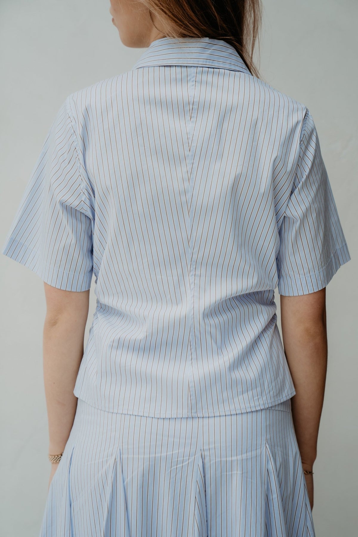 Hazell Stripe Shirt Light Blue - Bij Keesje - Neo Noir - Blouse