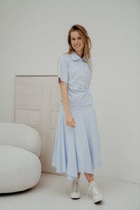 Hazell Stripe Shirt Light Blue - Bij Keesje - Neo Noir - Blouse