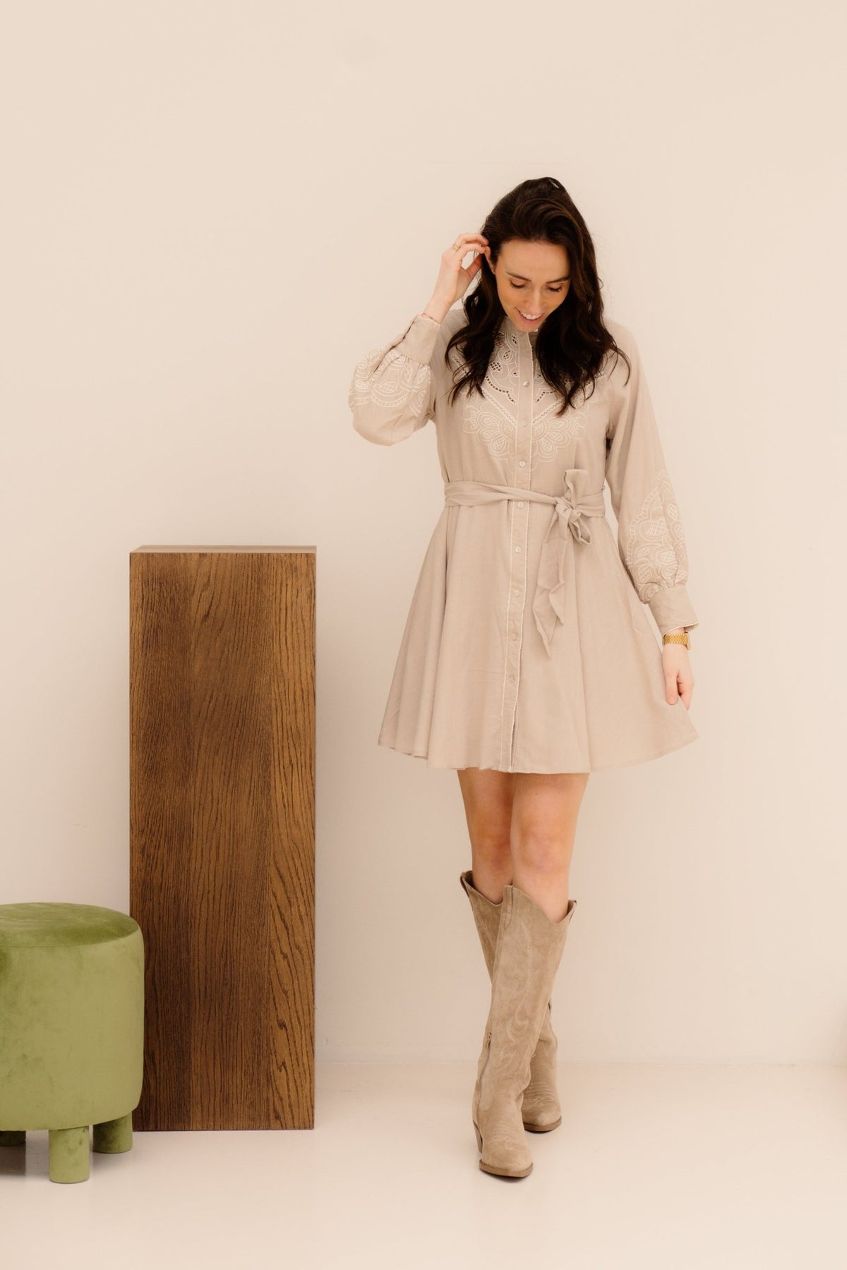 Helien dress beige - Bij Keesje - Bij Keesje - Jurk