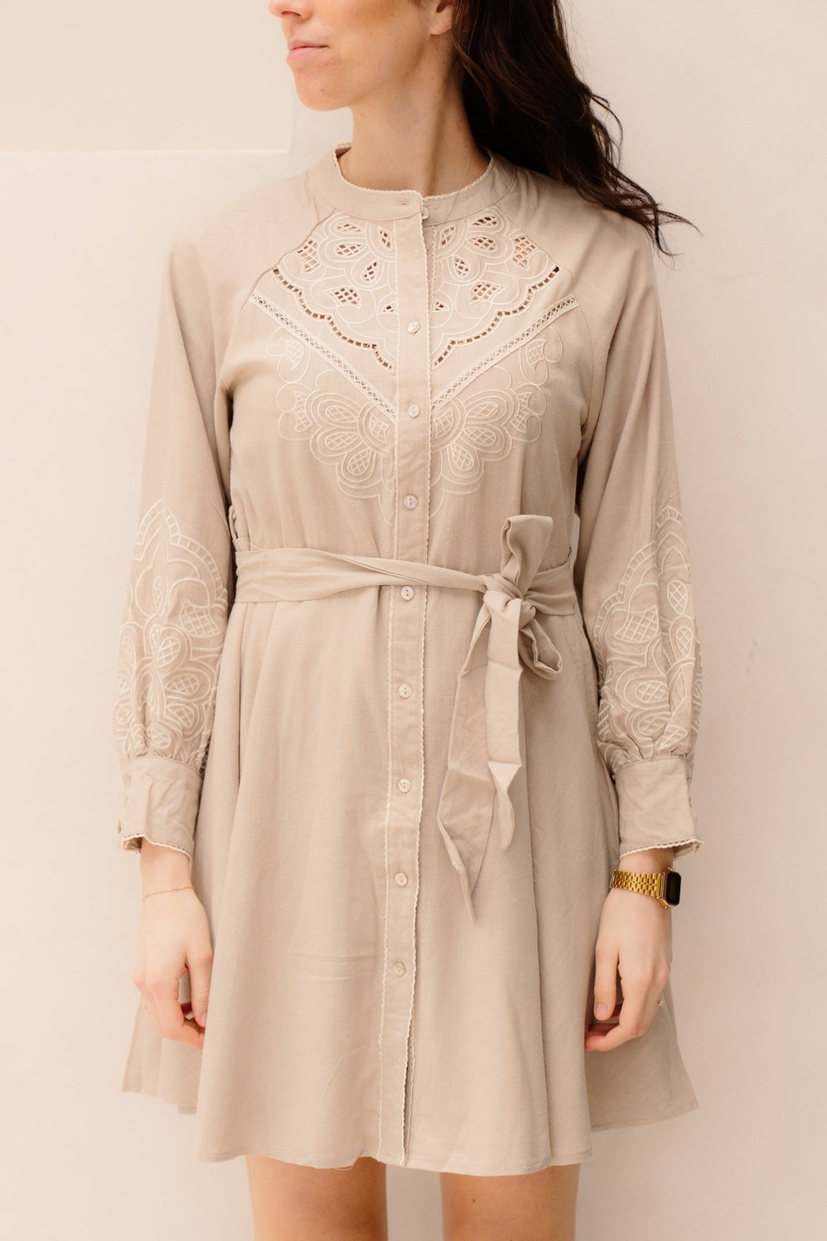 Helien dress beige - Bij Keesje - Bij Keesje - Jurk