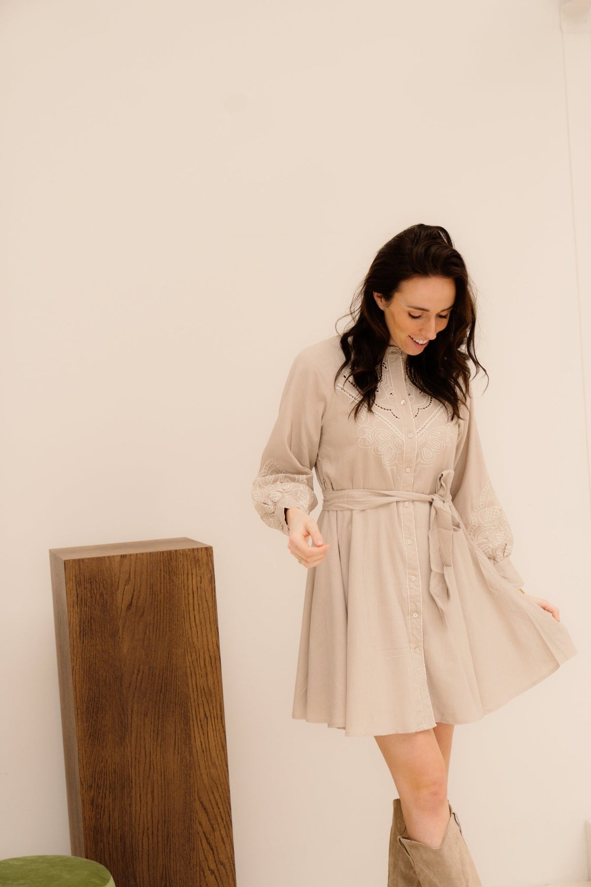 Helien dress beige - Bij Keesje - Bij Keesje - Jurk