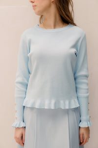 Helin top lichtblauw - Bij Keesje - Bij Keesje - Top