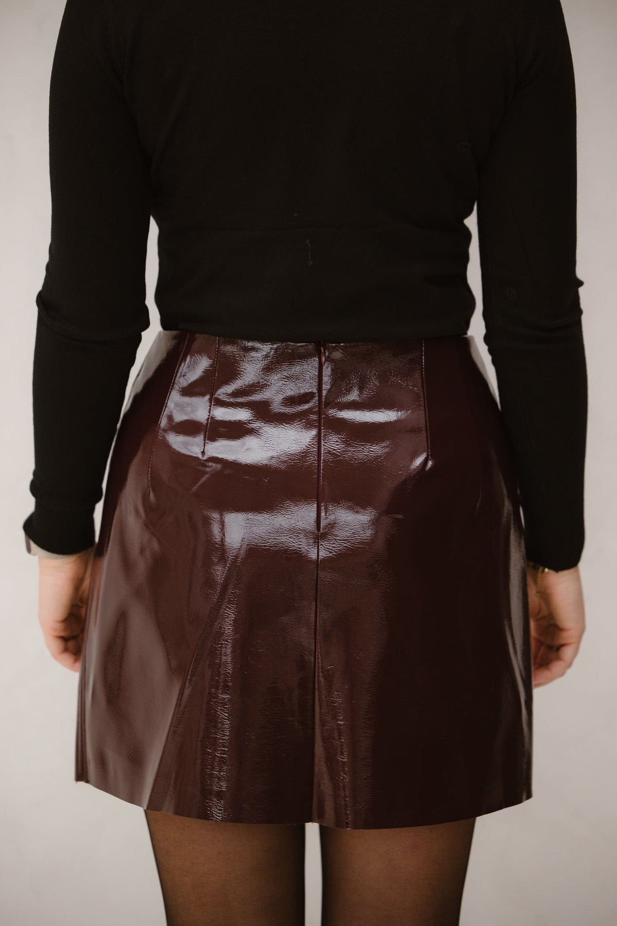 Hemie patent skirt burgundy - Bij Keesje - Neo Noir