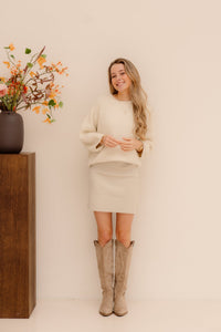 Henka skirt beige - Bij Keesje - Bij Keesje - rok