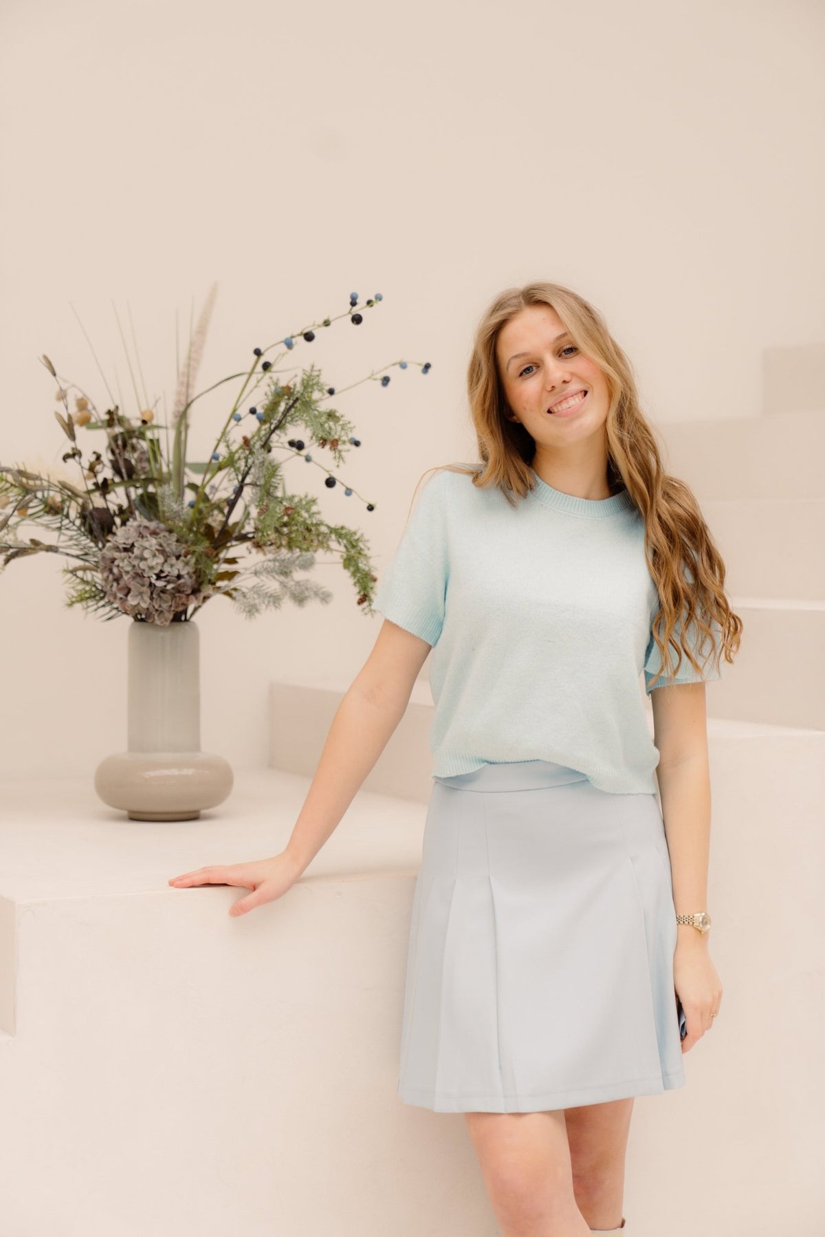 Hid top lichtblauw - Bij Keesje - Bij Keesje - Top