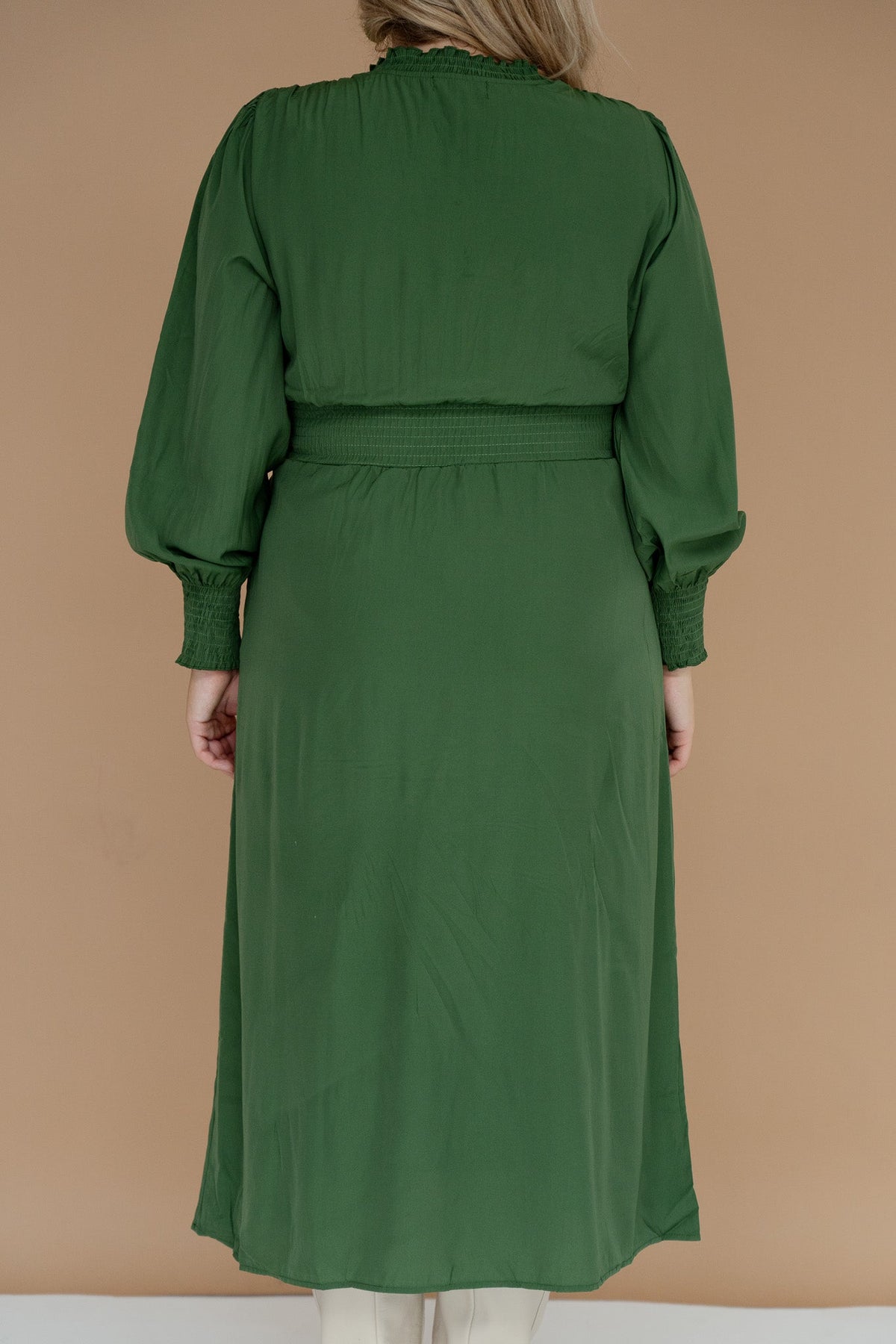 Hilde taille dress green - Bij Keesje