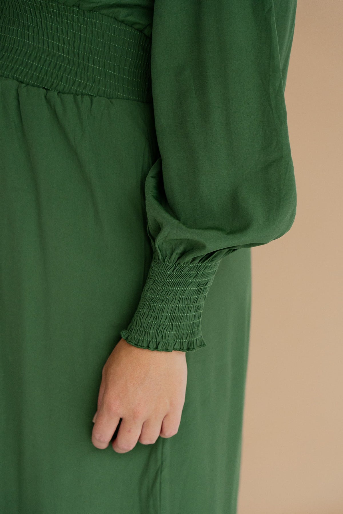 Hilde taille dress green - Bij Keesje