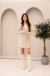 Hinde Dress Beige - Bij Keesje - Bij Keesje - Jurk